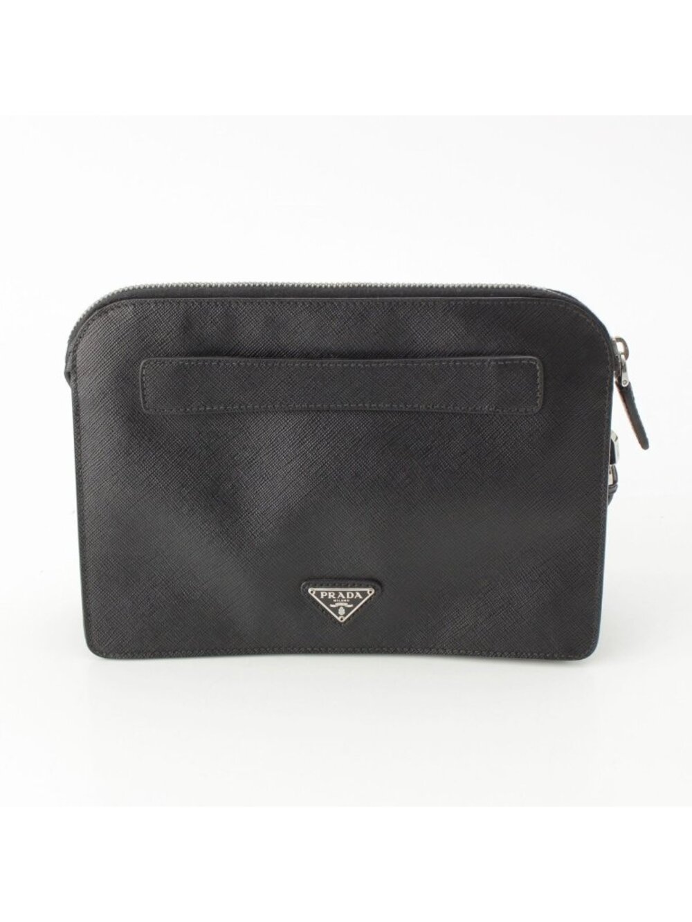 Prada Saffiano Leather Clutch Black